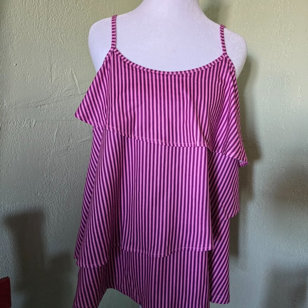 Pink Ruffle Tank Top